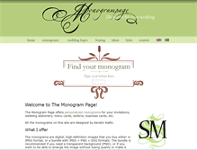 Tablet Screenshot of monogrampage.com